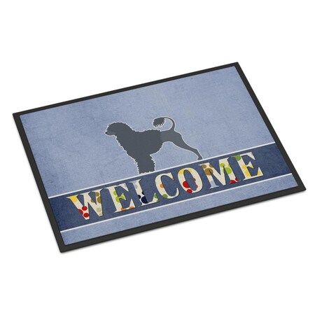 Carolines Treasures 18 x 27 in. Portuguese Water Dog Welcome Indoor or Outdoor Mat BB5572MAT
